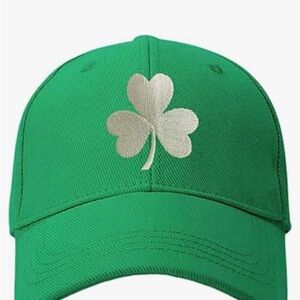 Green St. Patrick’s Day Clover Hat – Adjustable Cotton Baseball Cap
